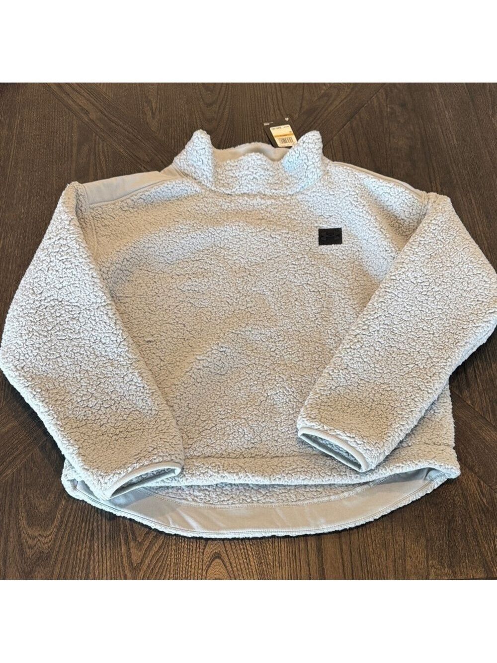 Under Armour Light Blue Gray Sherpa Turtleneck Sweater NWT